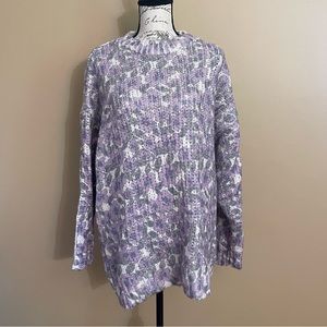 ZARA Floral  Knit Sweater